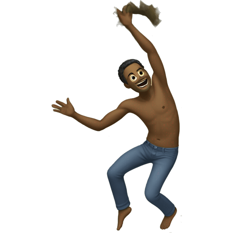 A man dancing in a tree emoji