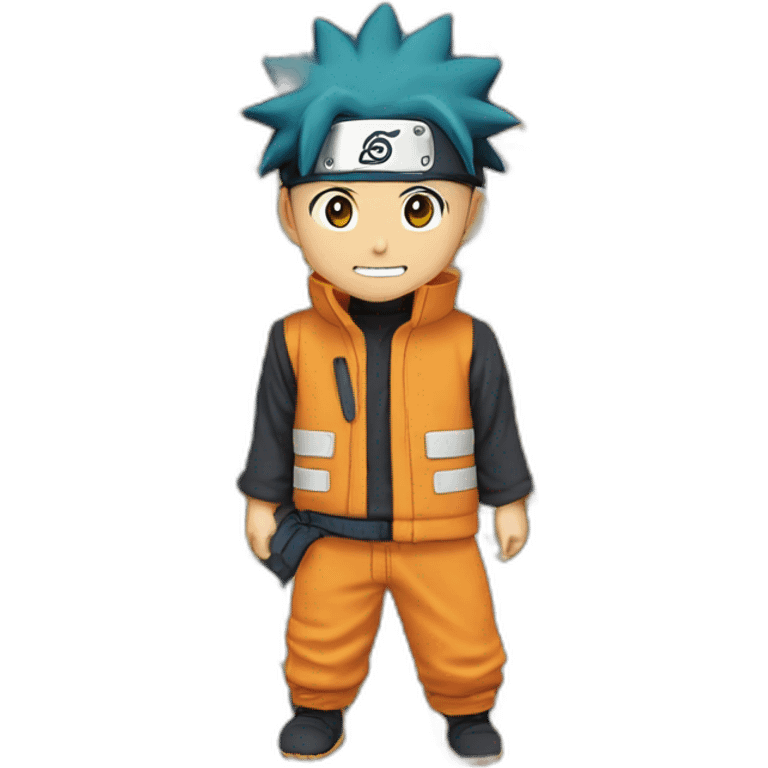 Naruto mélange avec l'emoticon de 😂 emoji