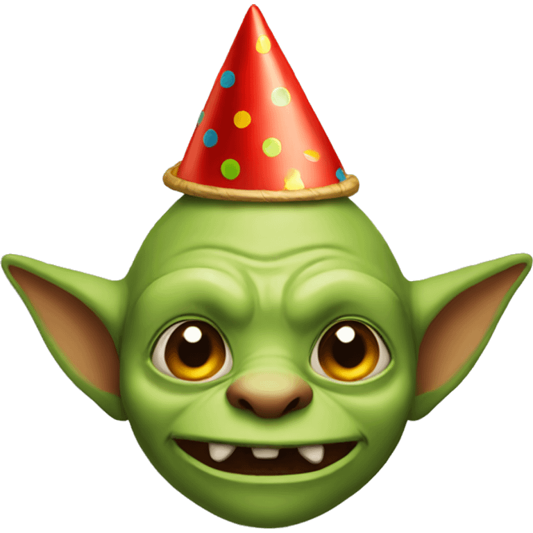 Goblin with party hat  emoji