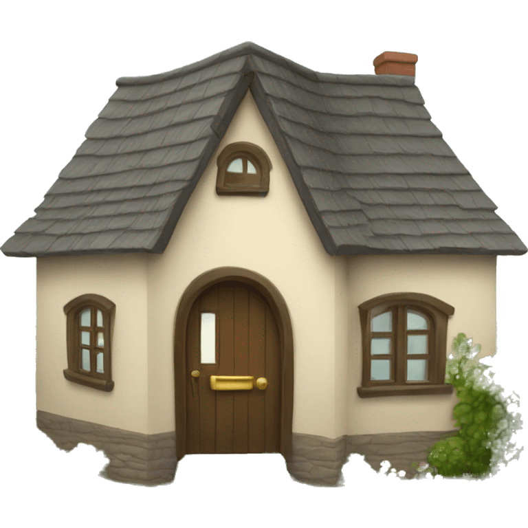 An emoji of a house with a door slightly open, symbolizing a visit or a guest arriving emoji