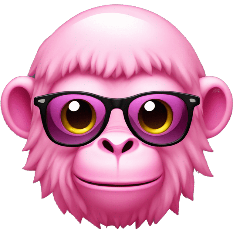 pink monkies with sunglasse emoji