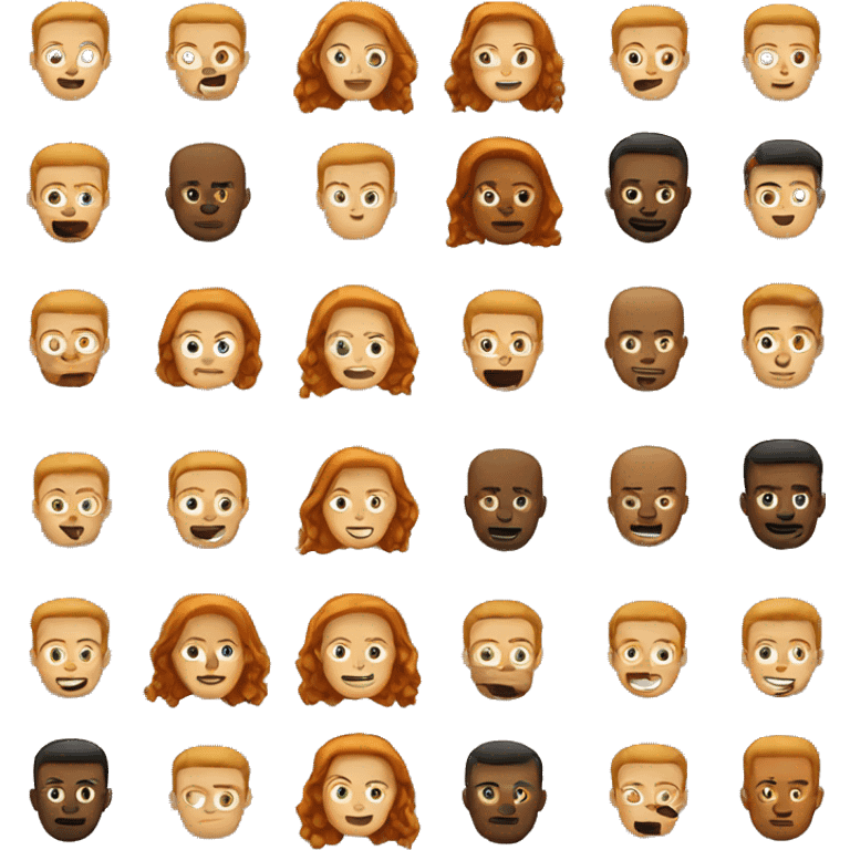 Tan man and ginger woman emoji