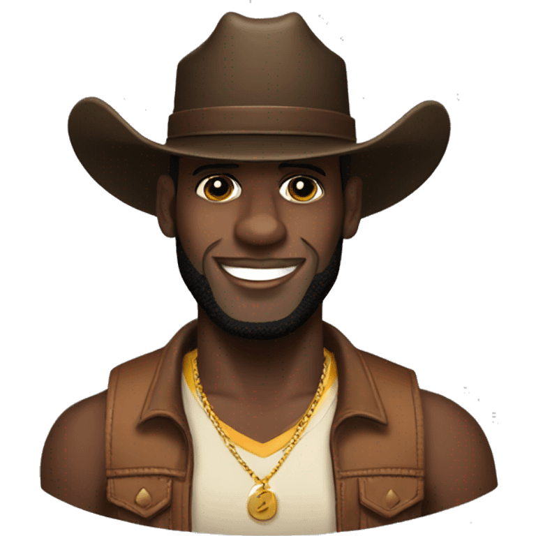 Lebron James with a cowboy hat emoji