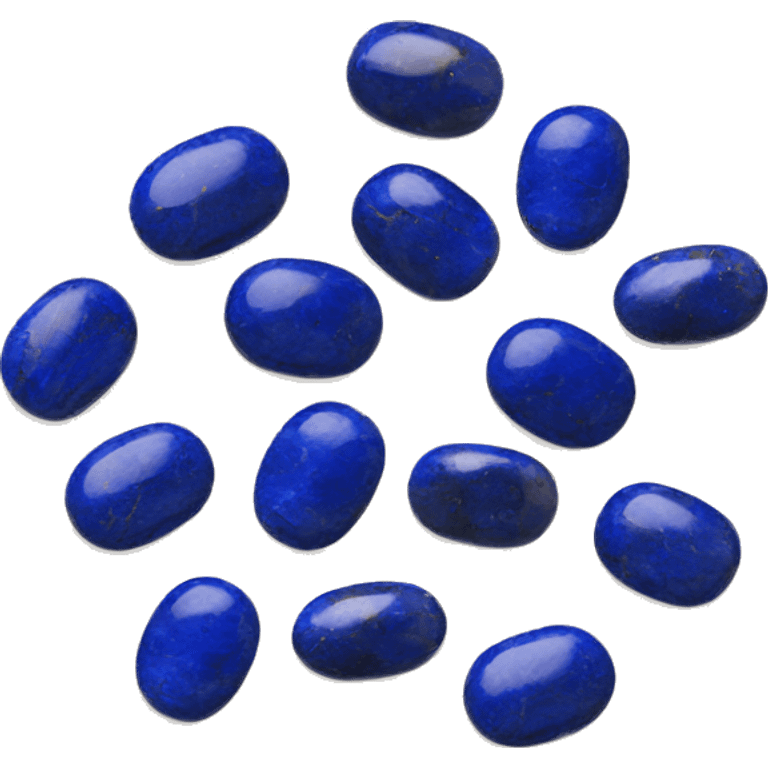 Pile of lapis lazuli stone beads emoji