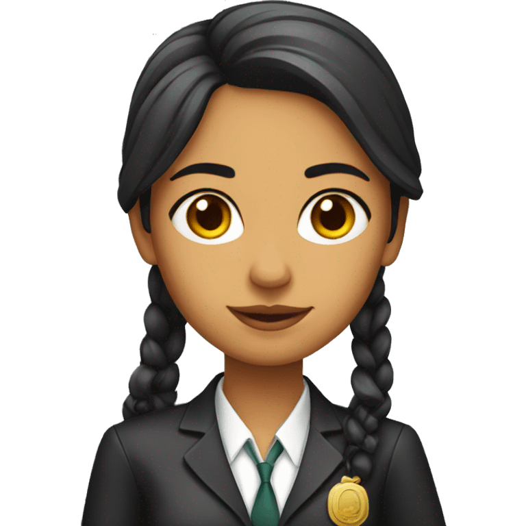 Indian girl lawyer in uniform emoji