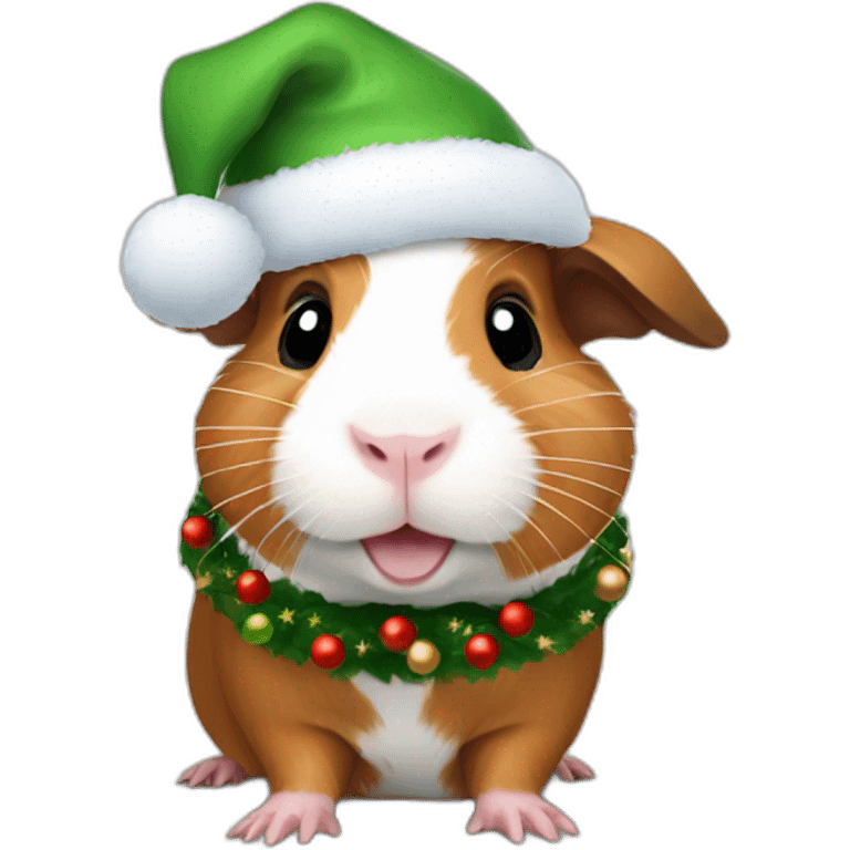 Guinea pig Christmas emoji