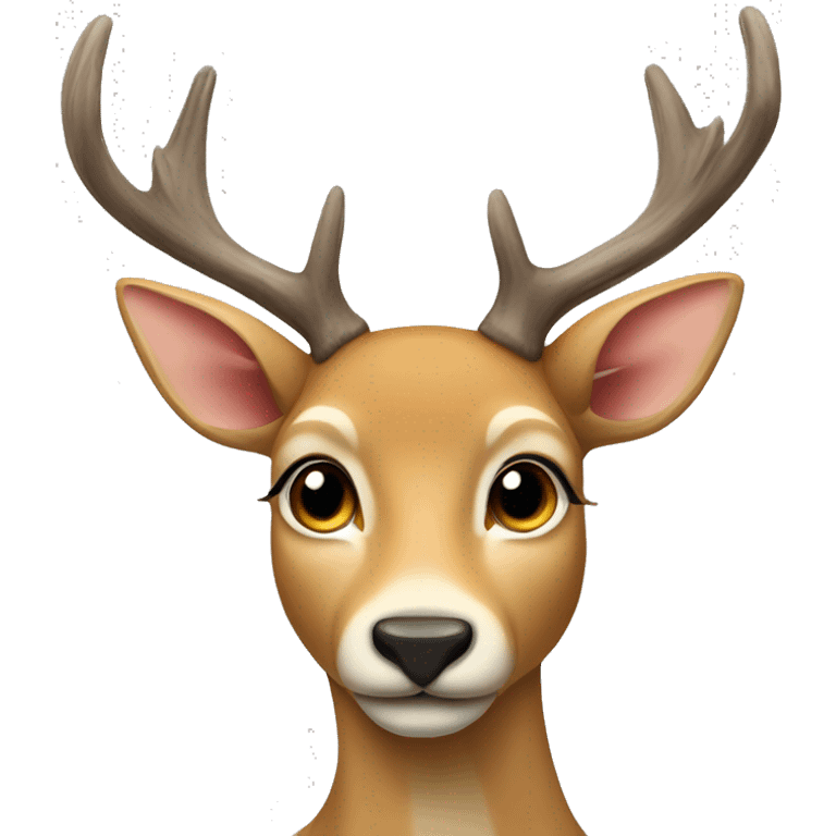 Deer ￼with a cat a it’s back emoji