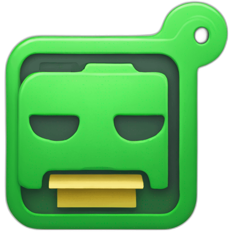 green code editor app logo with file emoji