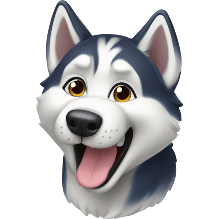 Husky being playful  emoji