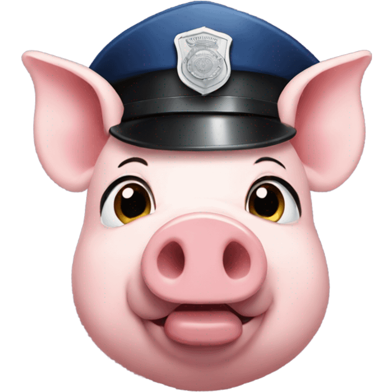 Make a pig wearing a police outfit  emoji