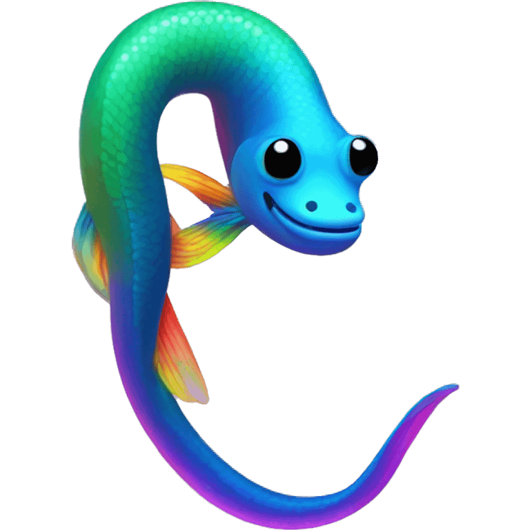 Neon rainbow eel  emoji