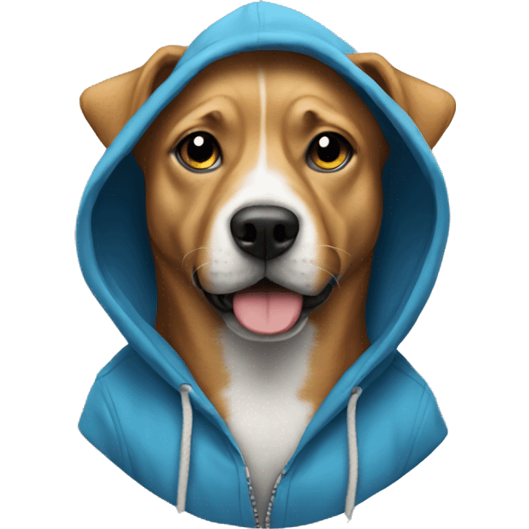 Dog with hoodie emoji