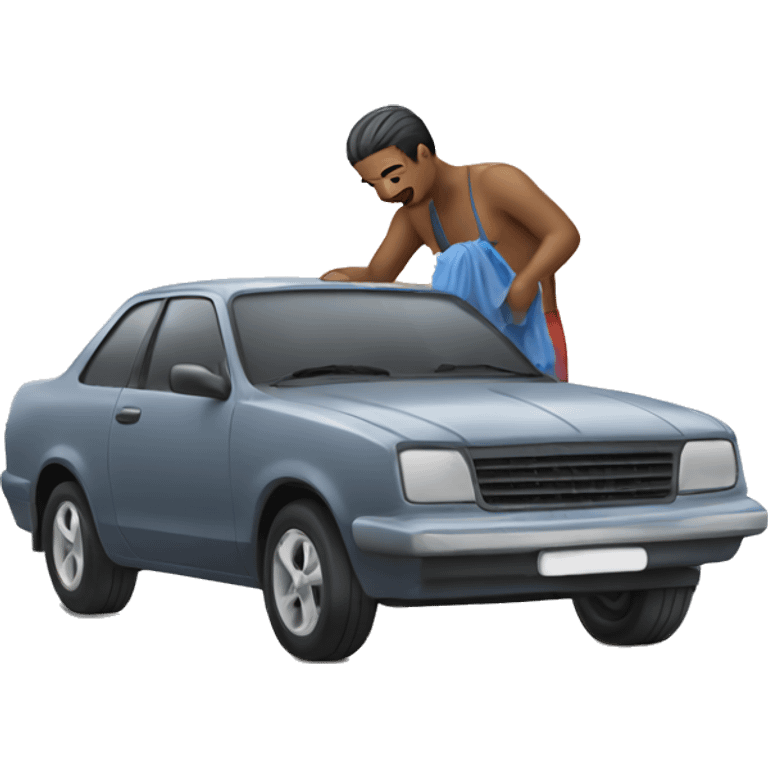 man washing a car emoji