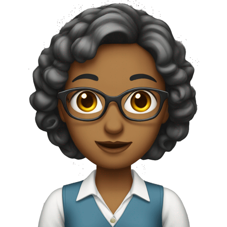 Cute and pretty teacher emoji