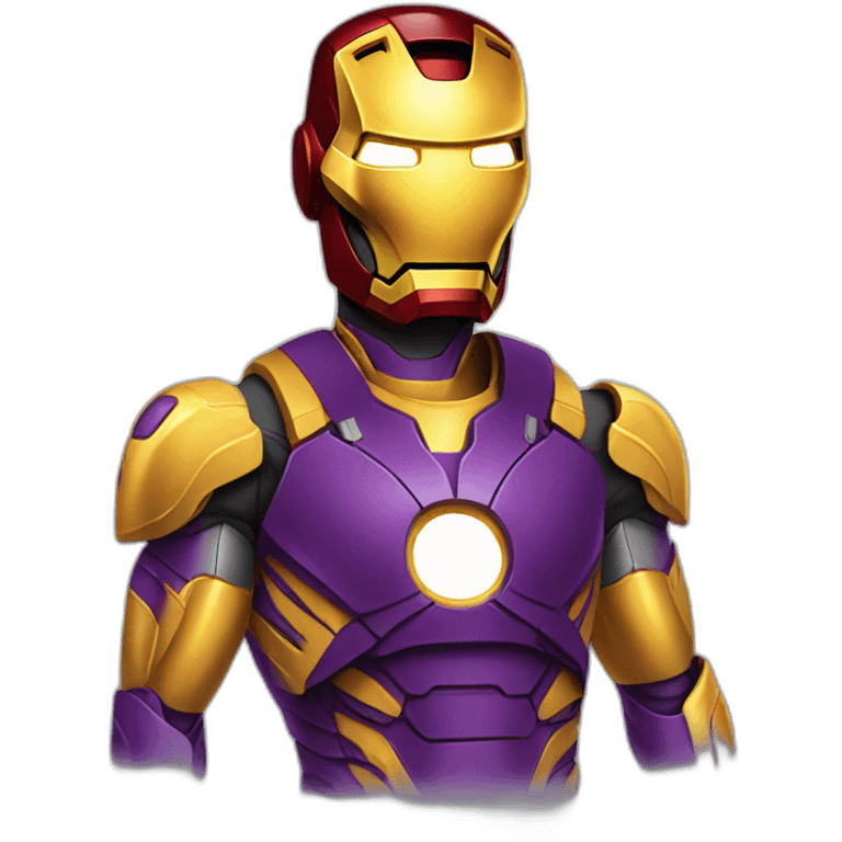 Iron man with lakers teeshirt emoji