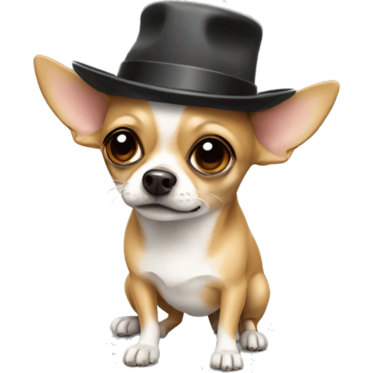 chihuahua with hat emoji