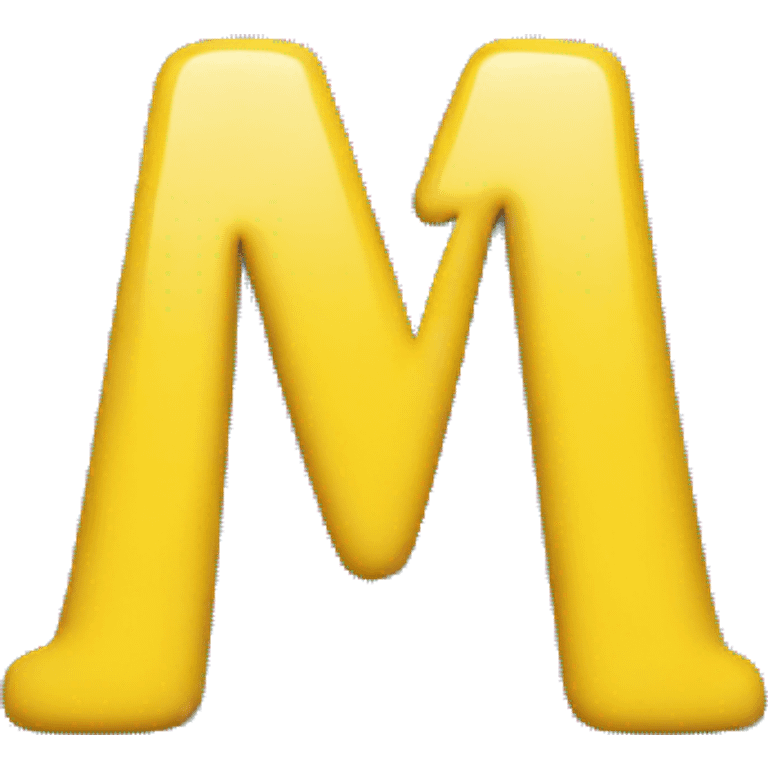 Yellow M on blue background emoji