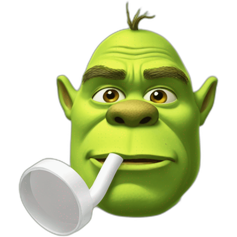 shrek sniffs drugs emoji