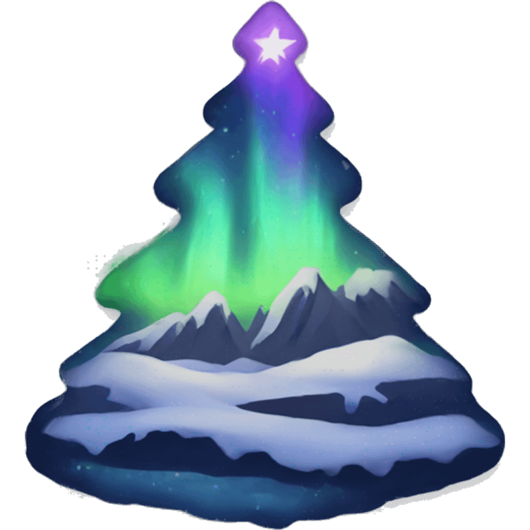 Christmas northern lights emoji