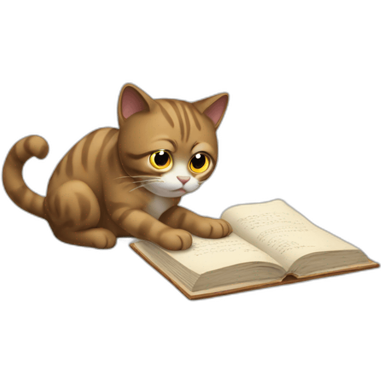 cat studying emoji