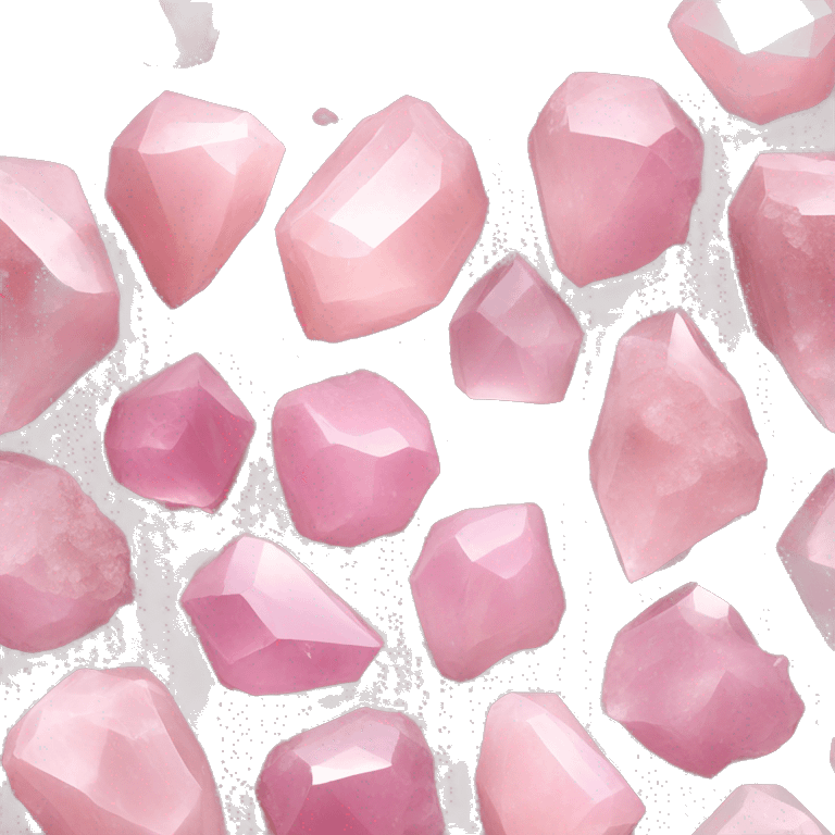 Rose quartz crystal cluster emoji