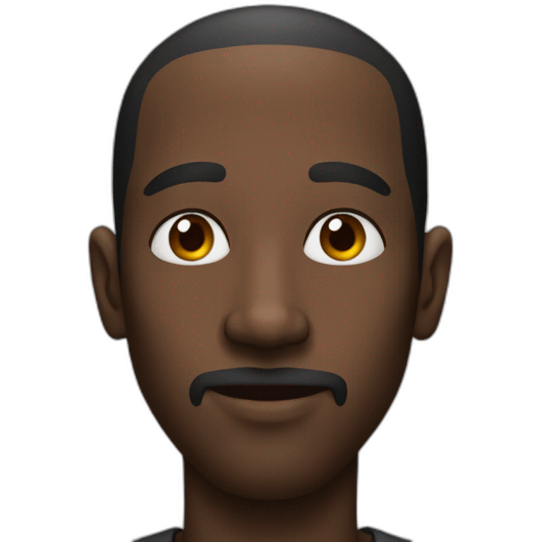 Black man with a long nose emoji