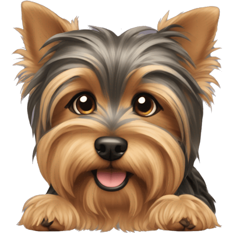 Yorkshire terrier hug with rodhesian dog emoji