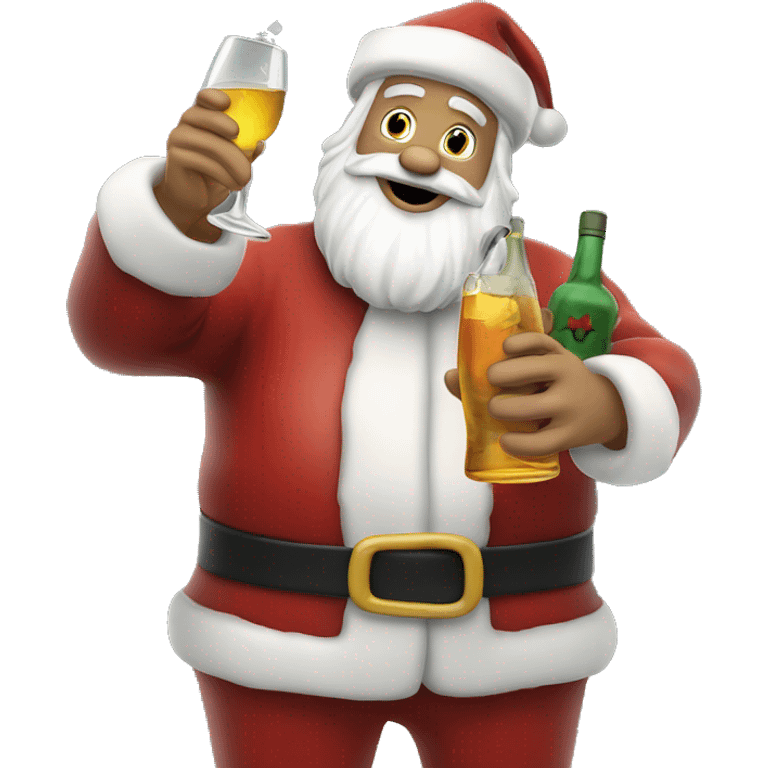 Santa Claus drinking vodka  emoji