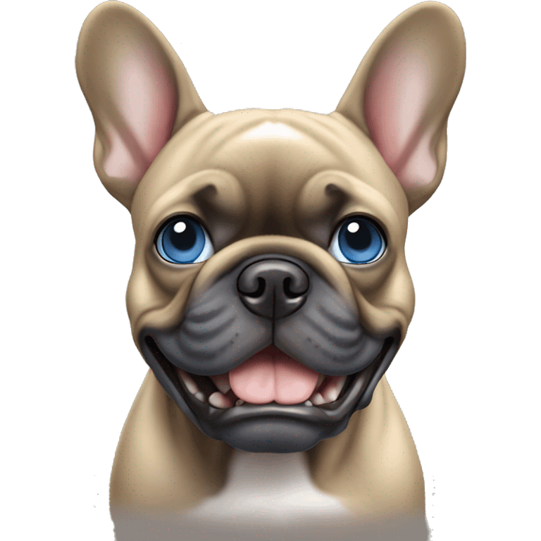  Ashy tan  French bulldog with blue eyes  emoji