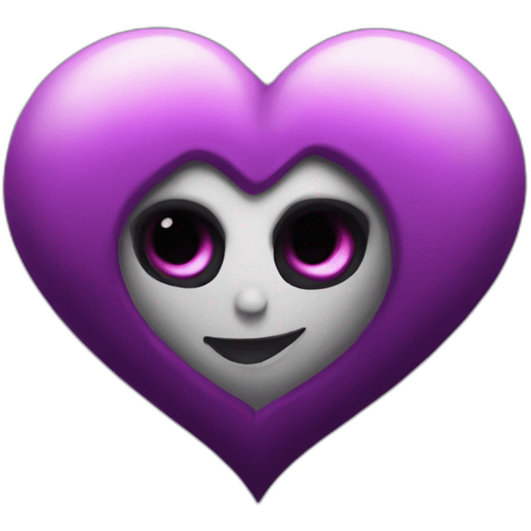 goth style heart emoji