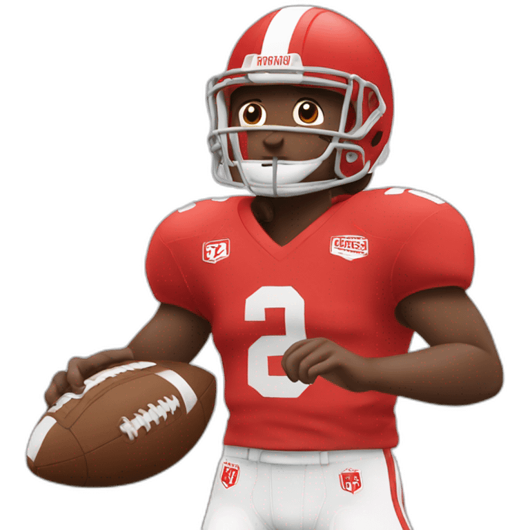 football player in red form emoji