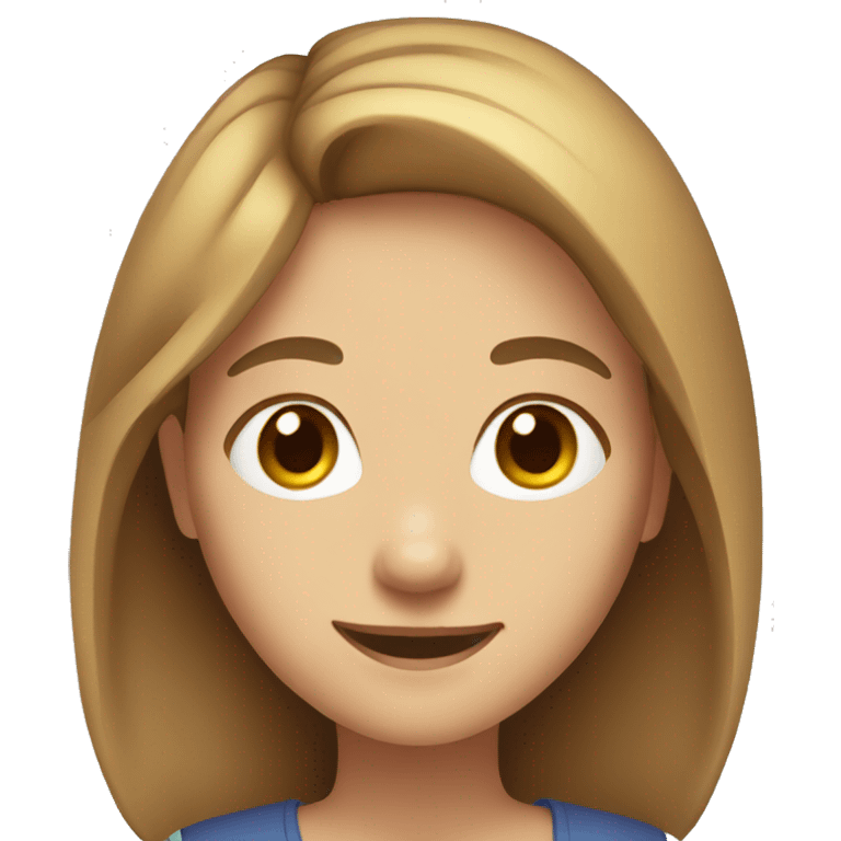 smiling girl with light brown  hair emoji