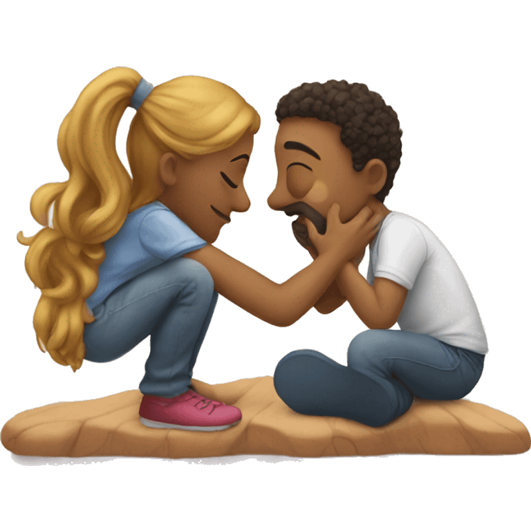 a foot kissing a foot emoji