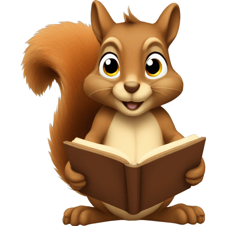 squirrel reading emoji