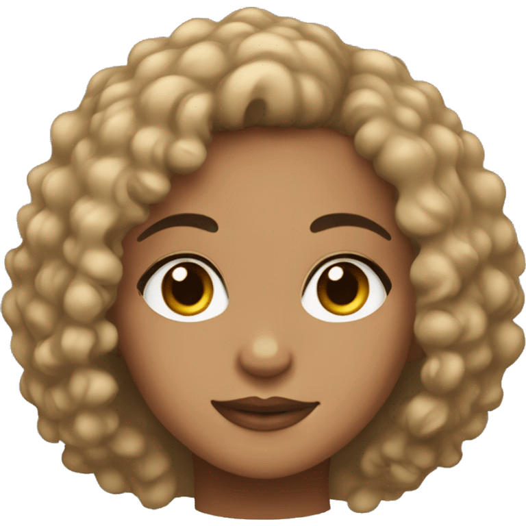 Lightskin girl with short curly hair  emoji