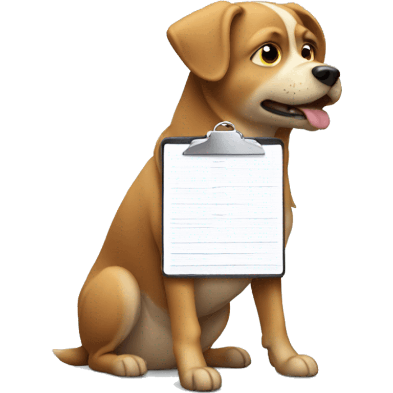 dog with a clipboard emoji