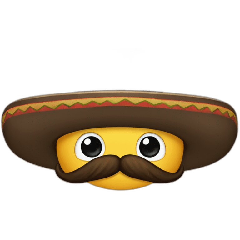 Mustachioed Mexican emoji