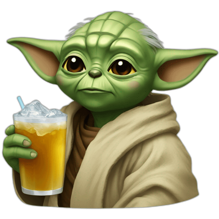 Yoda drink bear emoji