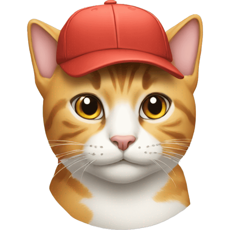 Cat with baseball hat emoji