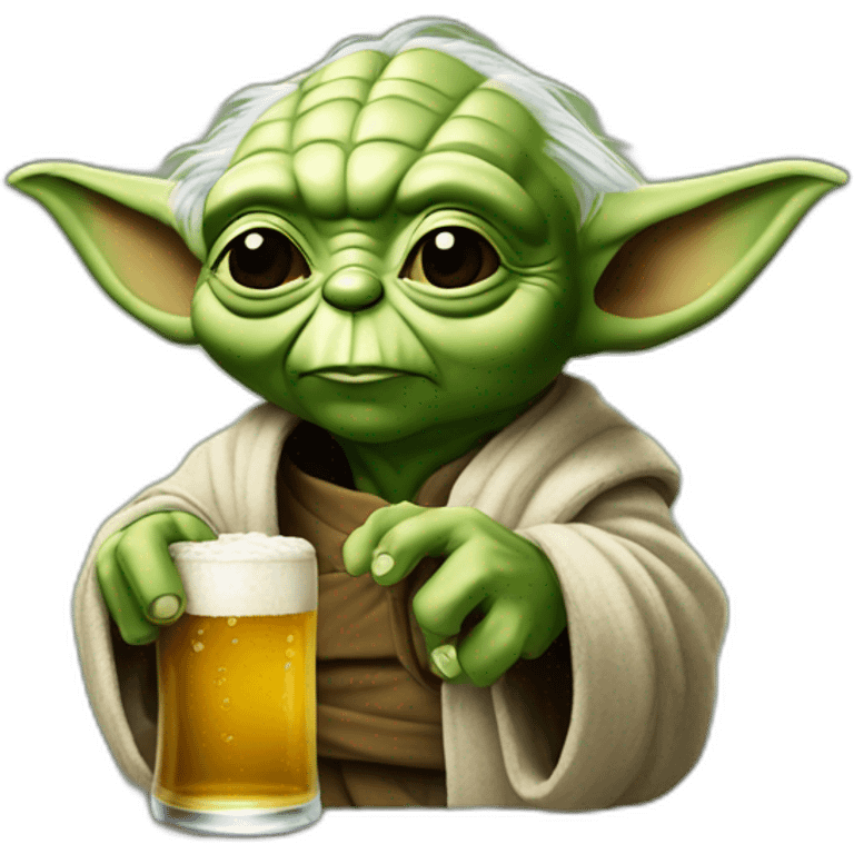 Yoda boit une bière emoji