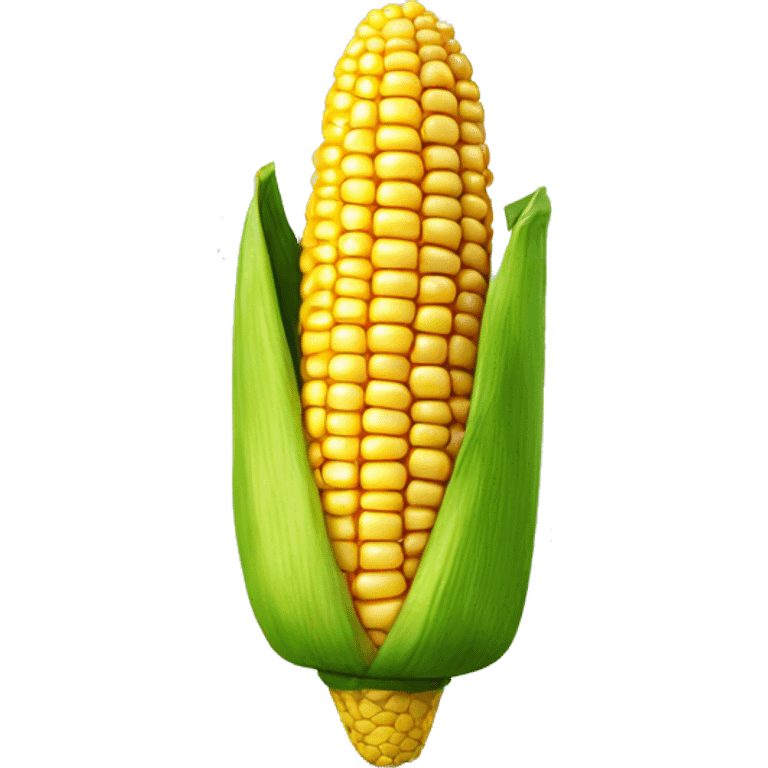 Realistic miniature piece of corn on the cob without stalk. emoji