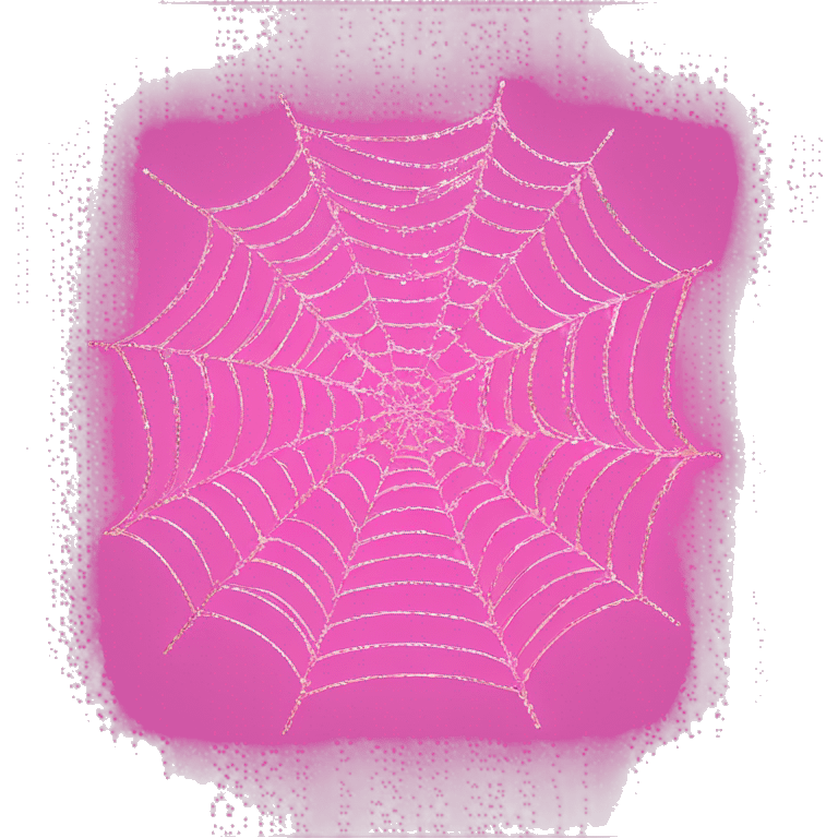 pink glitter spiderweb emoji