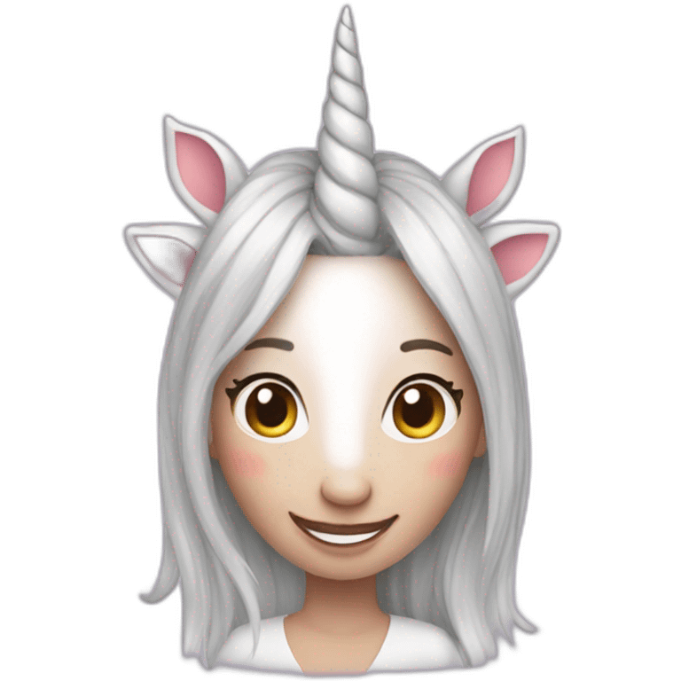 happy unicorn woman emoji