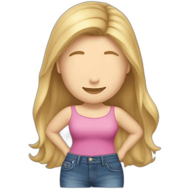 beautiful caucasian girl bum emoji