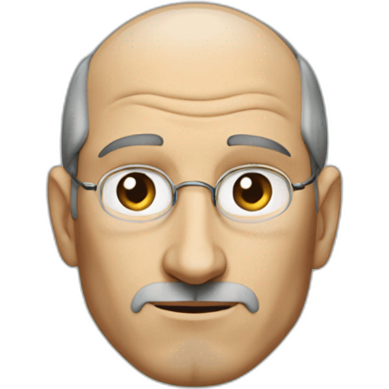 Steve Jobs with tear running down his cheek emoji