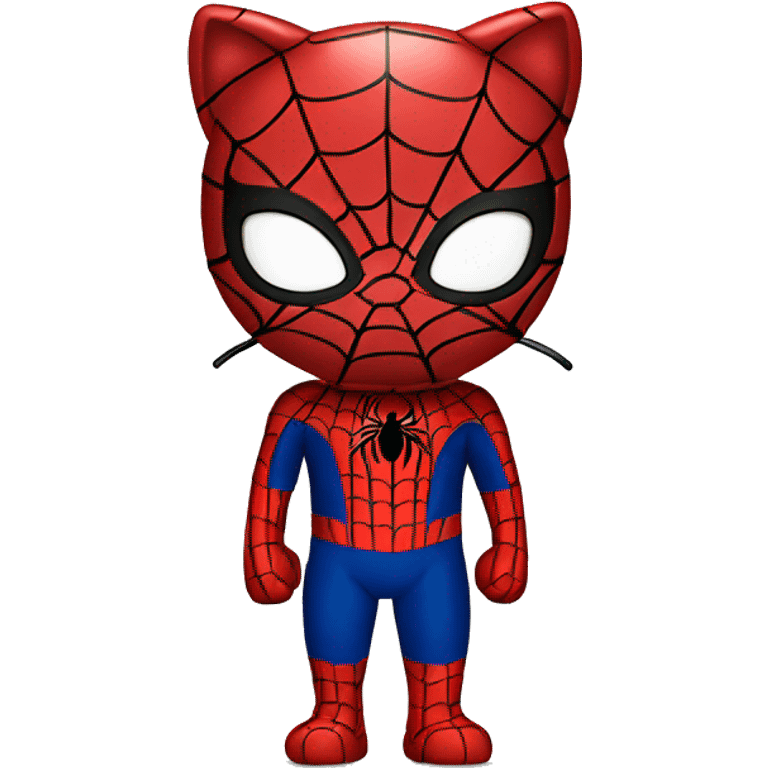 hello kitty in a spiderman suit emoji