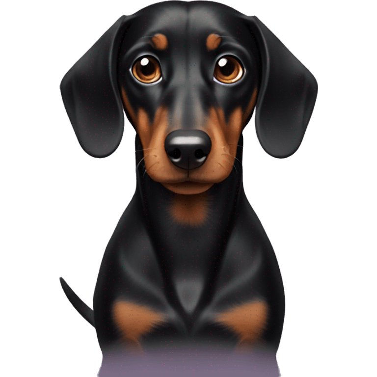 black dachshund  emoji