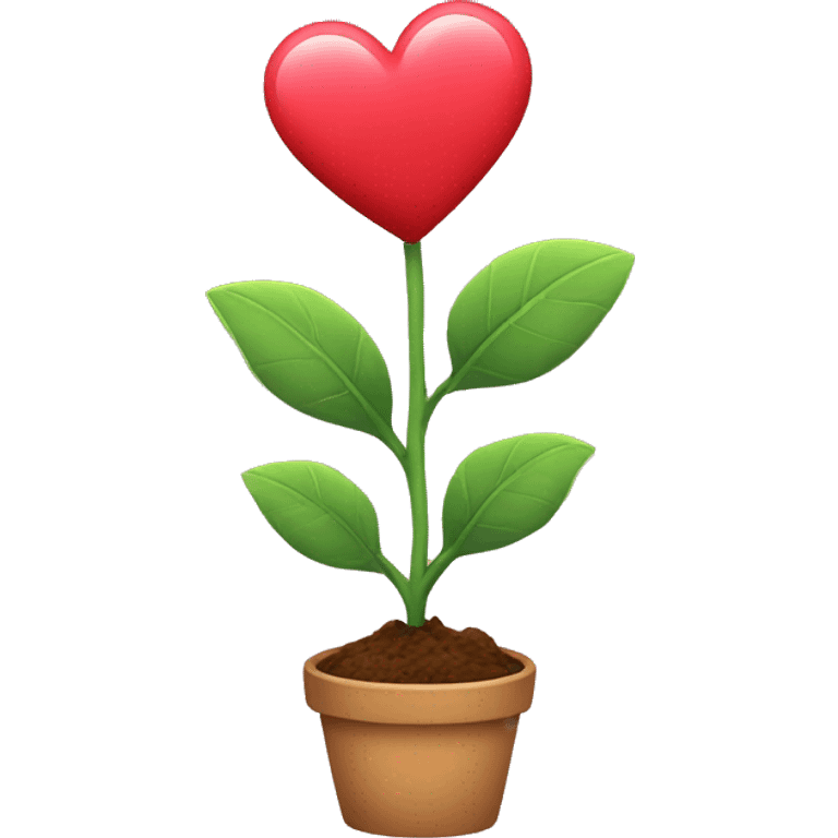 plant with hearts emoji