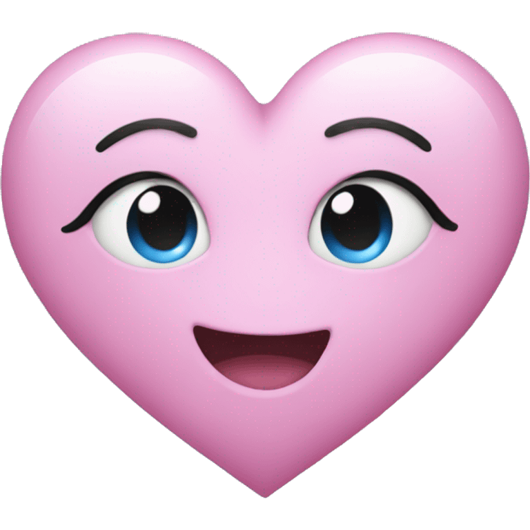 A pink blue heart  emoji