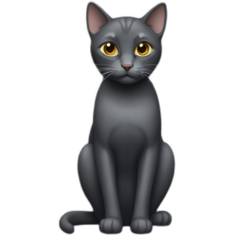 dark-gray-cat emoji